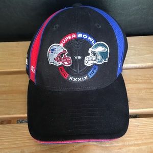 Reebok Hat AFC NFC Super Bowl 39 Patriots Eagles